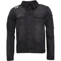 brave soul mens riptide denim jacket dark grey denim