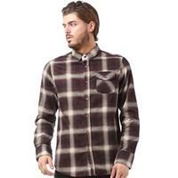 Brave Soul Mens Impala Check Shirt Ecru/Wine