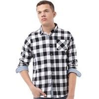 Brave Soul Mens Jack Shirt White/Black