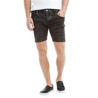 Brave Soul Mens Woodley Denim Short Black Acid Wash