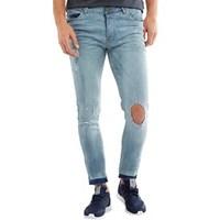 Brave Soul Mens Taylor Skinny Jeans Light Blue Wash