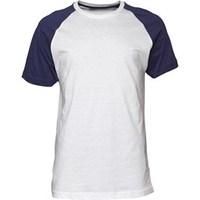 Brave Soul Mens Raglan T-Shirt Optic White/Ink Blue