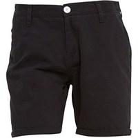 brave soul mens cotton twill shorts black