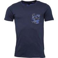 Brave Soul Mens Pulp Contrast Camo Pocket T-Shirt Navy