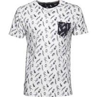 Brave Soul Mens Archni T-Shirt White