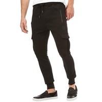 Brave Soul Mens Lab Joggers Black