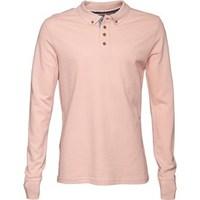 Brave Soul Mens Lincoln Long Sleeve Polo Summer Pink