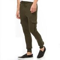 Brave Soul Mens Lab Joggers Dark Khaki