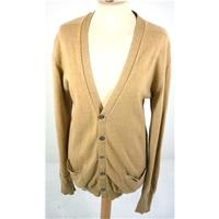 Braemar Size: Small (36 Chest) Camel Brown Casual/Stylish 100% Cashmere V Neck Long Sleeve Scottish Made Designer Cardigan
