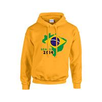 brazil 2014 country flag hoody yellow kids