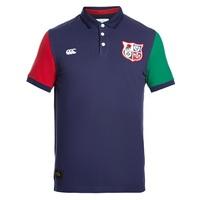 british irish lions blocked pique polo faded navy navy