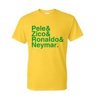 brazil football legends t shirt yellow