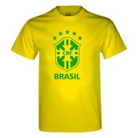 Brasil Unisex Official T-shirt, Multi-colour, Large