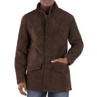 branded brown leather jacket lge brown