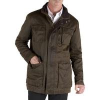 brown mock wax jacket sml brown