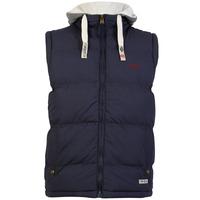 brookmere hooded gilet in blue tokyo laundry