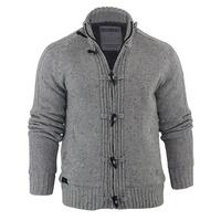 Broadley Neppy Sherpa Lined Knitted Jacket In Light Grey - Dissident