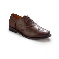 Brown Leather Full Brogue Shoes 8 - Savile Row