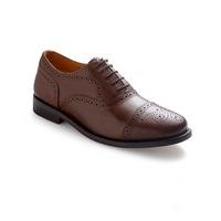 brown leather semi brogue shoes 8 savile row