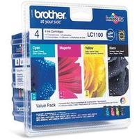 brother lc1100 value pack print cartridge 1 x black yellow cyan magent ...