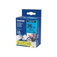 Brother P-touch (36mm x 8m) Black On Blue Labelling Tape