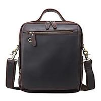 British business bag leather leather Crossbody leisure capacity single shoulder bag