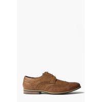 Brogues with Perforated Detailing - tan