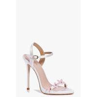 Bridal Butterfly Trim Two Part Sandals - pink