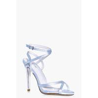 bridal clear panel peeptoe glitter sole strappy blue