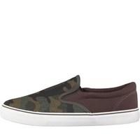 Brave Soul Mens Skate Slip On Trainers Camo