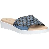 brigitte 63112 slippers womens mules casual shoes in blue