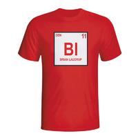 brian laudrup denmark periodic table t shirt red