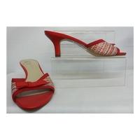 BRAND NEW M&S open toe red high heeled shoes M&S Marks & Spencer - Size: 5.5 - Heeled shoes