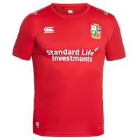 British & Irish Lions Vapodri+ Superlight Small Logo T-Shirt - Tango R, Red