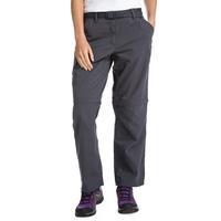 brasher womens zip off trousers grey grey