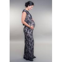 Broody Black Lace Maternity Evening Dress