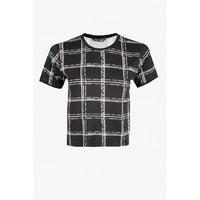 brushed check ringer tee