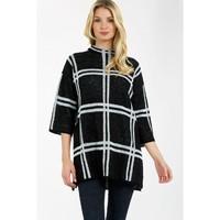 brushed check tunic top