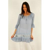 Brooke crochet and frill summer top