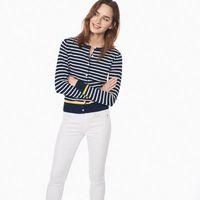 Breton Striped Cardigan - Marine