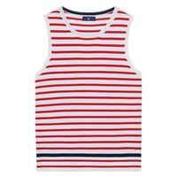 Breton Stripe Tank Top - White