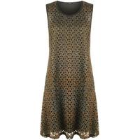 Braylee Sparkle Lace Swing Vest - Gold