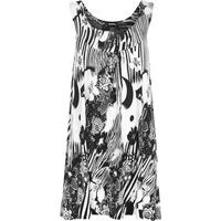 Brogan Sleeveless Monochrome Swing Vest - Black