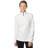 brasher womens bleaberry half zip fleece white white