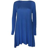 Brooke Jersey Basic Swing Dress - Blue