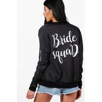 Bride Squad Bomber Jacket - black