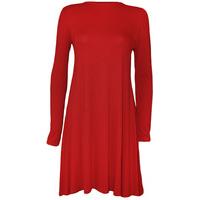 Brooke Jersey Basic Swing Dress - Red