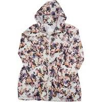 Brave Soul Womens Hooded Mac Cream Floral