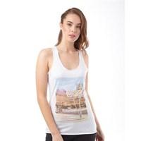 brave soul womens cali dream printed vest white