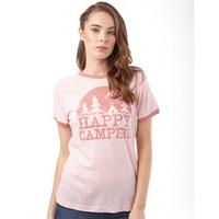 Brave Soul Womens Forest T-Shirt Pink Blush Marl/Rose Pink